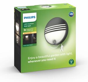 Philips 17297/30/16 - Lampada da esterno LED con sensore YARROW LED/6W/230V IP44