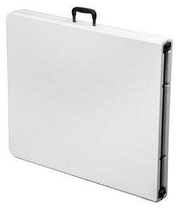 Tavolo pieghevole richiudibile a valigia in resina Bianco struttura in ferro 180X75X75 DG45065