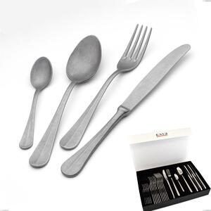 Confezione panoramica a libro 24 pezzi Royal Retro, Acciaio inox 18-10 finitura vintage, spessore 2.5 mm