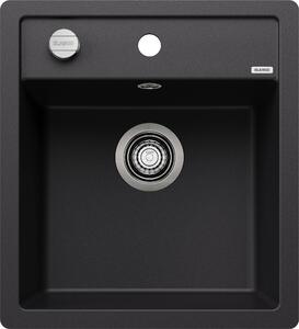 Blanco Dalago 45 - Lavello in silgranito, 455x500 mm, con comando di scarico, nero 525870