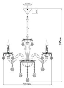 Globo 64118-3 - Lampadario a sospensione con catena TEEJAY 3xE14/40W/230V