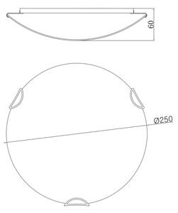 Globo 40402-1 - Plafoniera CALIMERO I 1xE27/60W/230V