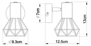 Globo 54802S-1 - Faretto da parete XARA 1xE14/40W/230V nero