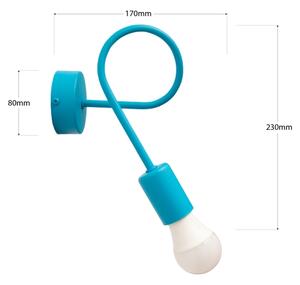 Lampada da parete LED OXFORD 1xE27/15W/230V blu