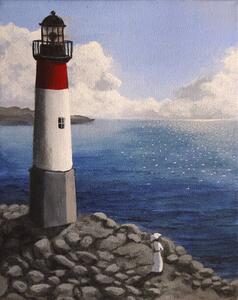 Illustrazione Lighthouse and Watcher, Dave Rheaume Artist