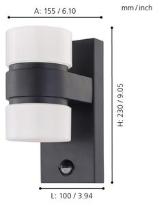 Eglo 96276 - Applique a LED da esterno con sensore ATOLLARI 2xLED/6W