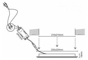 Lampada LED da incasso LED/18W/230V