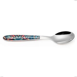 Cucchiaino caff� vero damasco, acciaio 18.0 nickel free, manicatura pbt sublimato acciaio lucido, lunghezza 140 mm
