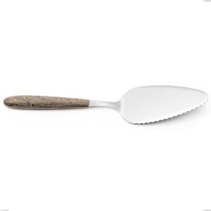 Pala torta vero larice, acciaio 18.0 nickel free, manicatura pbt sublimato acciaio lucido, lunghezza 257 mm