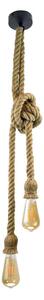 Lampadario a sospensione con filo ROPE 2xE27/12W/230V