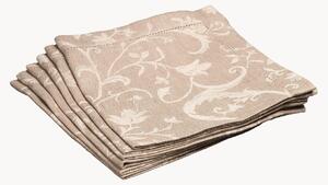 Set di 6 tovaglioli in lino con bordino jacquard Minija
