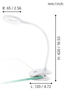 Eglo 97077 - Lampada LED dimmerabile con clip CABADO LED/3W/5V, bianco