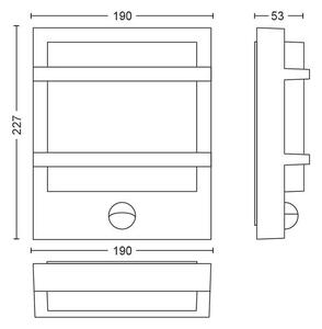 Philips 17395/93/P0 - Applique a LED da esterno PETRONIA LED/12W IP44