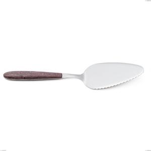 Pala torta vero noce, acciaio 18.0 nickel free, manicatura pbt sublimato acciaio lucido, lunghezza 257 mm