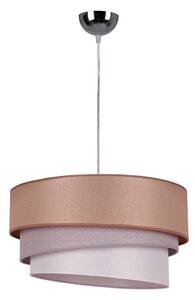 Duolla - Lampadario a sospensione con filo TRIO 1xE27/40W/230V diametro 45 cm marrone/grigio/argento
