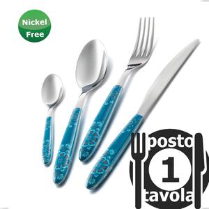 Confezione 1 posto tavola Vero Trinacria Verde 31, inox 18/0- posate