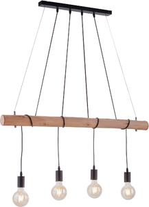 Selltec lampada a sospensione DAMIAN legno vero travi in legno, stile vintage retrò soggiorno, cucina, sala da pranzo 11593018