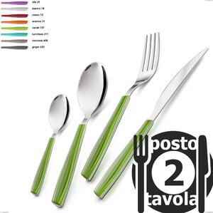 Confezione 2 posti tavola Wave , 18/C (AISI430), spessore 2 mm- posate