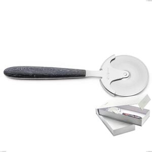 Confezione a libro 1 rotella tagliapizza vero wenge, acciaio 18.0 nickel free, manicatura pbt sublimato acciaio lucido