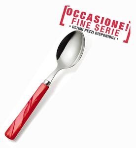 Cucchiaino da caff� PERLA ROSSO 18.10 (AISI 304) manico perlato lavabili in lavastoviglie Rosso