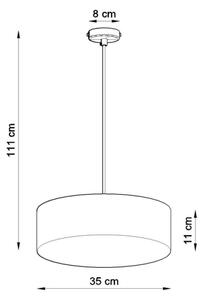 Lampadario a sospensione con filo ARENA 35 2xE27/60W/230V nero