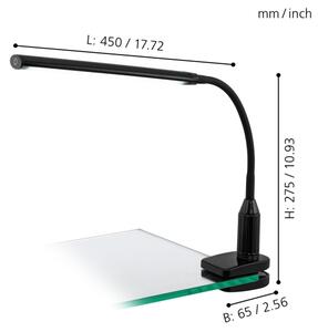 Eglo 96437 - Lampada con morsetto LED LAROA LED/4,5W/230V nera