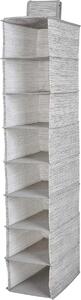Scaffale appendiabiti pieghevole, 8 ripiani, 105 cm, beige, in tessuto non tessuto