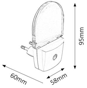 Rabalux 4658 - Lampada LED da spina PARIS LED/0,5W/230V
