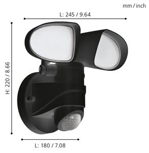 Eglo 98176 - Applique LED da esterno con sensore PAGINO 2xLED/7,5W/230V IP44