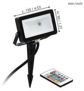 Eglo 98185 - Riflettore LED RGB FAEDO 4 LED/10W/230V + telecomando