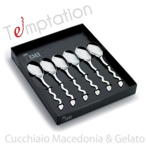 Cucchiaino da Macedonia 6 pezzi 140 mm Temptation in acciaio inox 18/10 lucidato a specchio spessore 2 mm