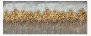 Quadro su tela dipinto a mano Bosco Dorato