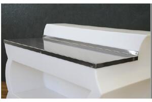 PIANO inox Liscio x Bancone illuminato Kloris dimensioni 145x40 x Banconi Clipper Easybar e Openbar