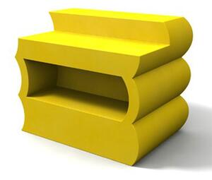 Bancone Clipper in poliestere 1450x880xh 1105 mm giallo