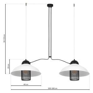 Lampadario a sospensione con filo BJORN 2xE27/60W/230V