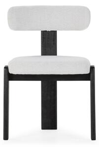 Sedie da pranzo in set nere/grigio chiaro in imbottito 2 pz Nadia – MOME