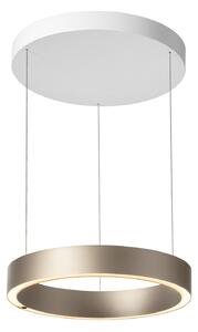 Lampada a sospensione LOOM DESIGN, Velora, dimmerabile, Beige, Soggiorno, Alluminio, Moderno