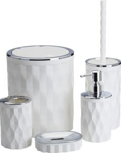 Set da bagno REINA 5 pz bianco/cromo