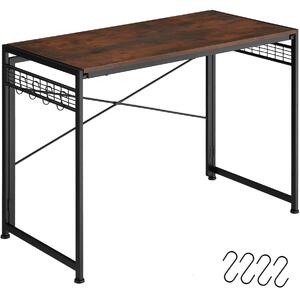 Tectake 404660 scrivania paterson pieghevole 102 x 51 x 77 cm - industriale scuro