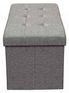 POUF CONTENITORE RETTANGOLARE IN STOFFA GRIGIO SCURO