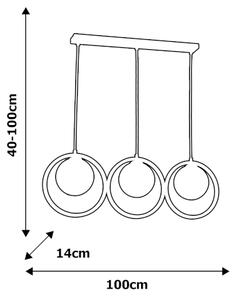 Lampadario a sospensione con filo BOSTON 3xE14/40W/230V