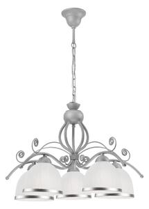 Lampadario a catena RETRO II 5xE27/60W/230V argento