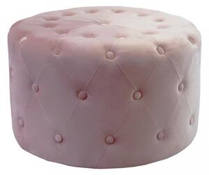 POUF ROTONDO IN VELLUTO ROSA