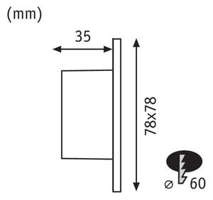 Paulmann 92922 - LED/1,7W Illuminazione scale WAND 230V