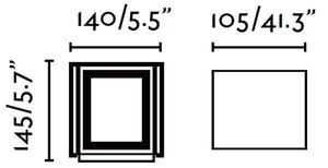 FARO 70637 - Applique a LED da esterno OLAN 2xLED/3W/230V IP54