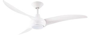 Ventilatore da soffitto LED Briya, CCT, dimmerabile, Ø 116 cm, bianco - Lindby Lindby, Briya, dimmerabile, Bianco, Soggiorno, Plastica, Moderno