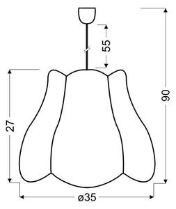 Lampadario a sospensione per bambini ZUZA 1xE27/60W/230V blu