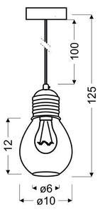 Lampadario a sospensione con filo GLIVA 1xE27/60W/230V