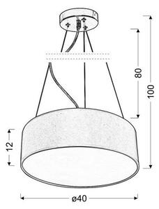 Lampadario a sospensione con filo KIOTO 3xE27/40W/230V
