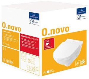 WC Sospeso Villeroy e Boch O.novo Bianco Sedile WC Soft Close Quick-release 5660H101